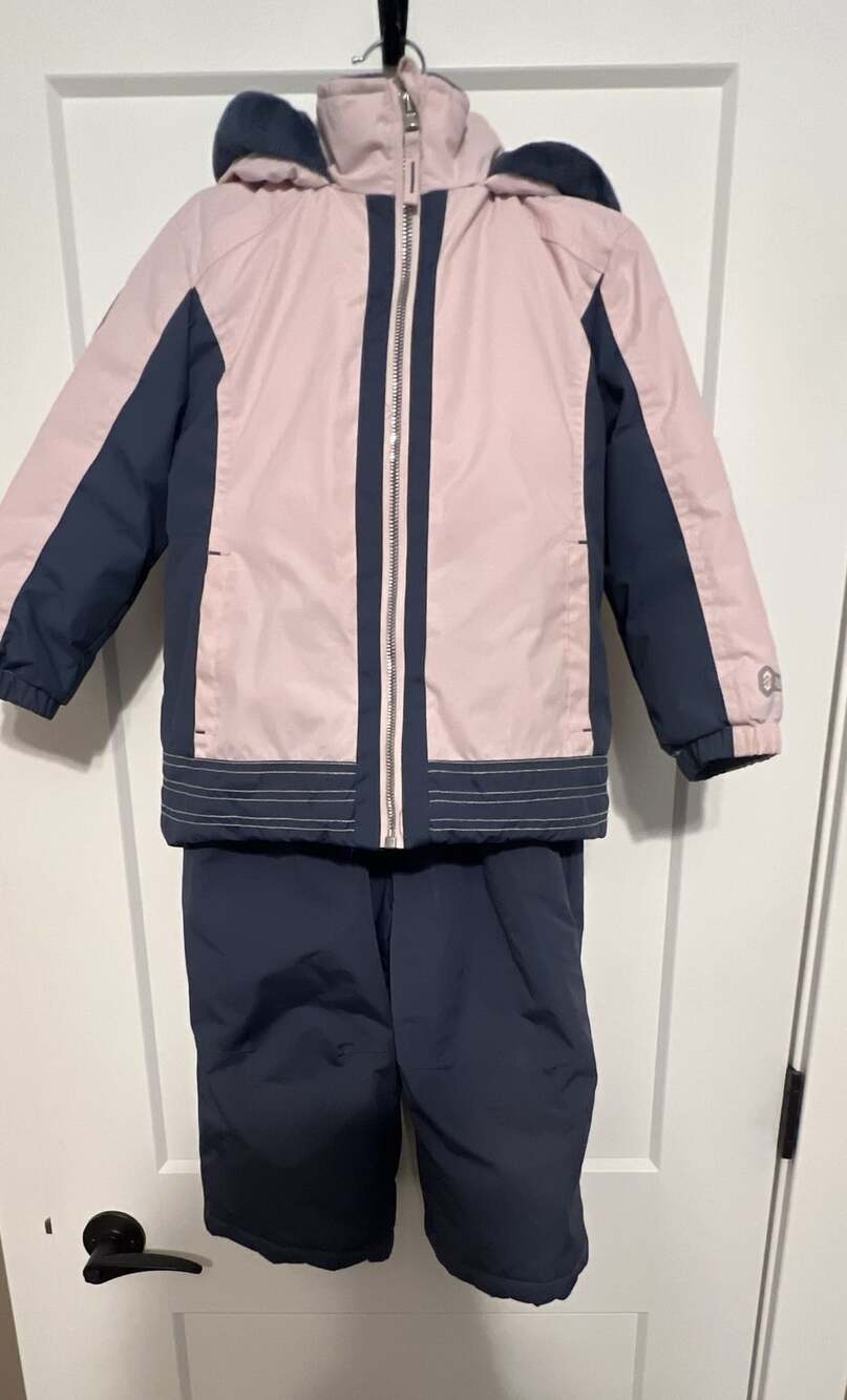 Free Country Girls Toddler Boarder Jacket and Bib Pant Set Size 5T Pink